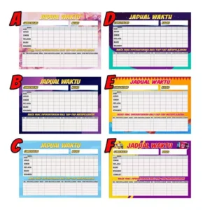 jadual waktu set keceriaan kelas bunting banner murah