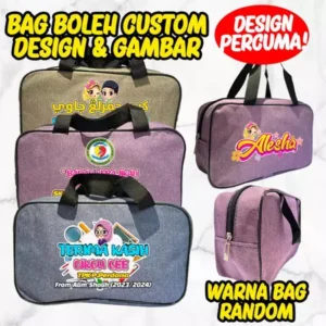 beg nama hadiah pencil case custom bag boleh custom design & gambar cenderahati