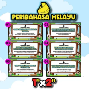 set keceriaan banner peribahasa bahasa melayu