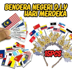 DIY KAD BENDERA NEGERI MALAYSIA 15pcs Saiz 5cm x 3cm