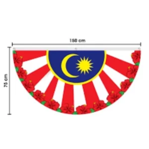 bendera hiasan merdeka 2.3 kaki x 5 kaki atau 150cm x75 cm