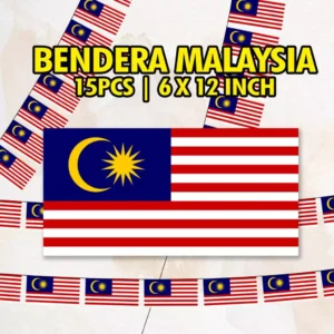 ready stock malaysia flag & all state flag | bendera malaysia & bendera negeri 15pcs (6x12 inch / 15 x 30 cm)
