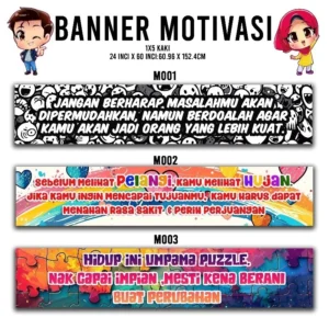 banner motivasi beam kelas sekolah 1x5 kaki