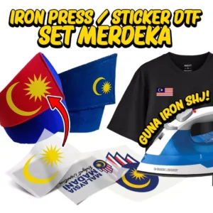 SET DIY HARI MERDEKA Sticker DTF / Sticker IRON PRESS On Fabric