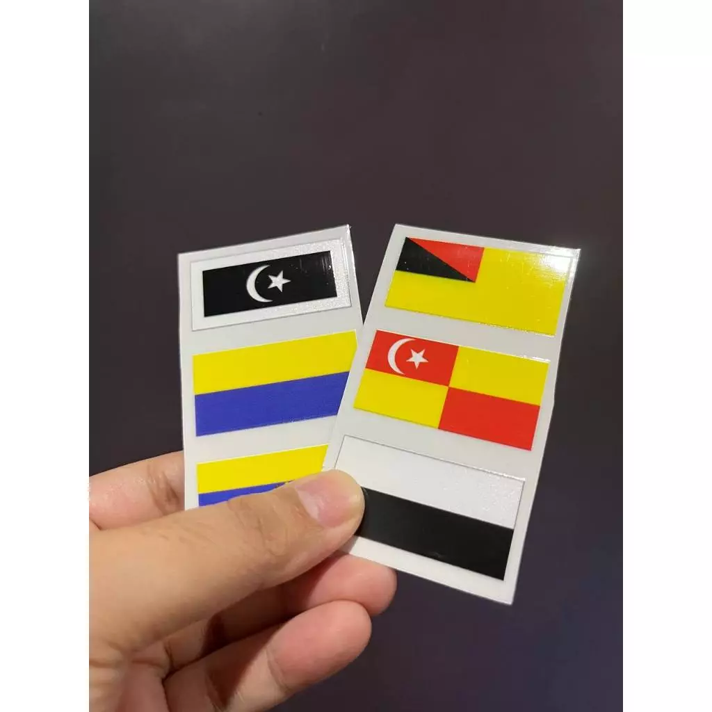 my-11134207-820lh-mp5w4uqjq232c1 Sticker UV DTF Bendera Negeri-negeri Malaysia 15pcs Glossy Finishing Waterproof - Image 2